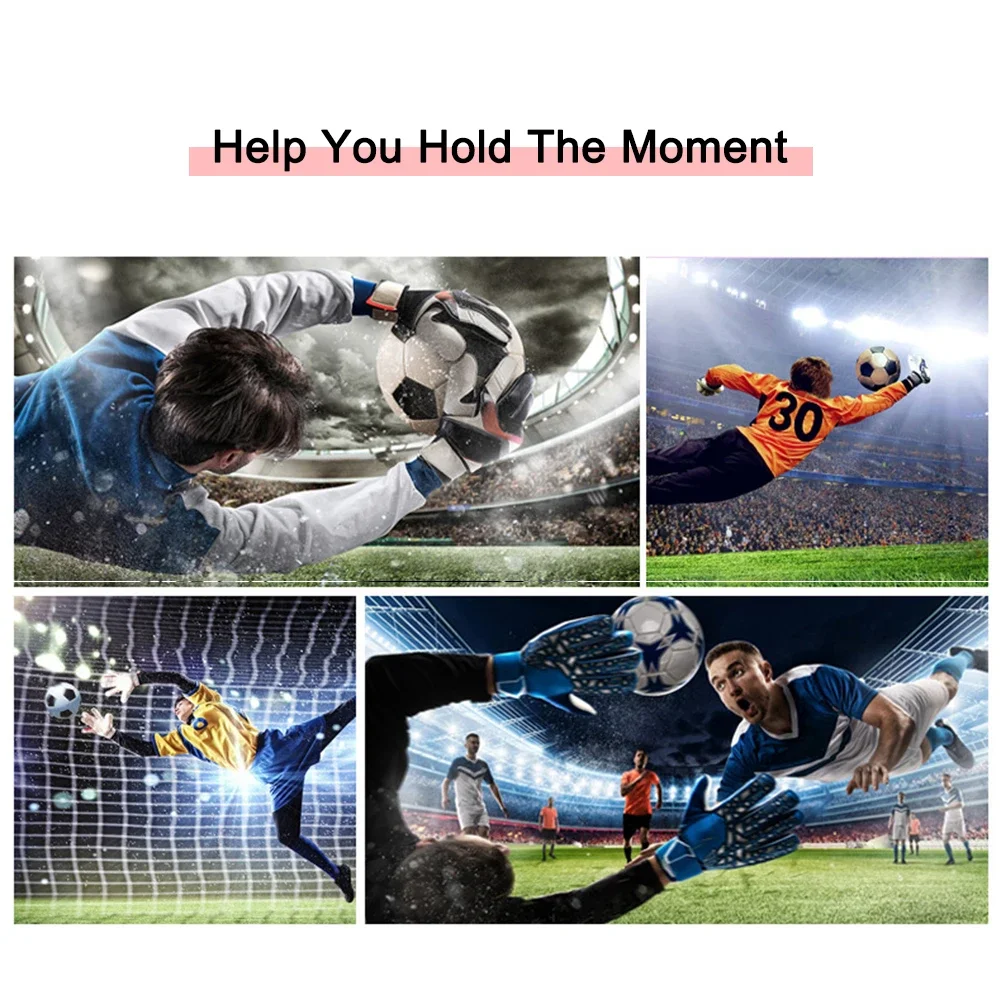 Goalkeeper Gloves Professional Breathable Soccer Goalie Gloves Thickened Full Finger Hand Protection Sports Training Accessories