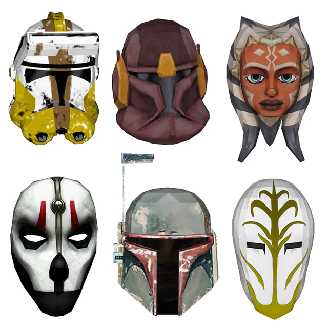 Clone Helmet 1:1 Wearable Love Fantasy Paper Model Diy Handmade Educational Toys Ornaments 3