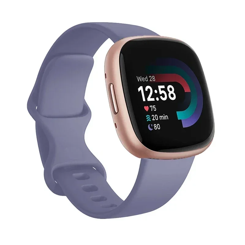 Soft Silicone Sport Bands for Fitbit Versa 3 and Sense Smartwatches