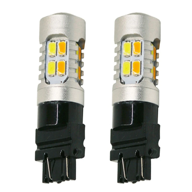 

2PCS Bulbs Dual Color LED Bulb Canbus Car Turn Signal Lamp