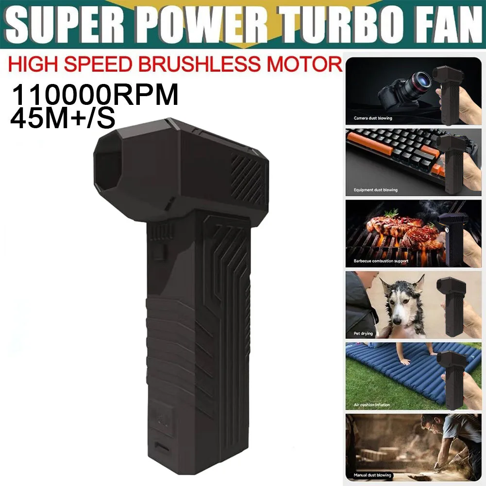 

X3 Max Turbo Violent Fan Max Upgraded Violent Turbo Fan 130000R Brushless Motor Industrial Fans 3 Speed Regulation 6-8.4V