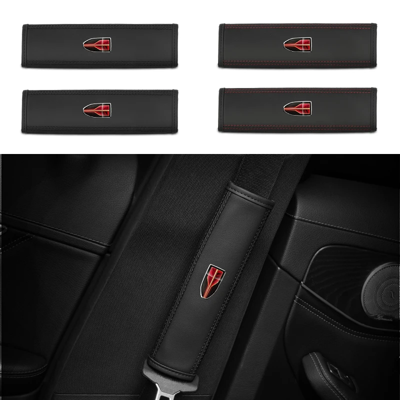 Car Seat Belt Shoulder Cover Leather Adjustable Shoulder Pads For Hongqi HS5 H5 H9 E-QH5 HS7 E-HS9 H7 E-HS3