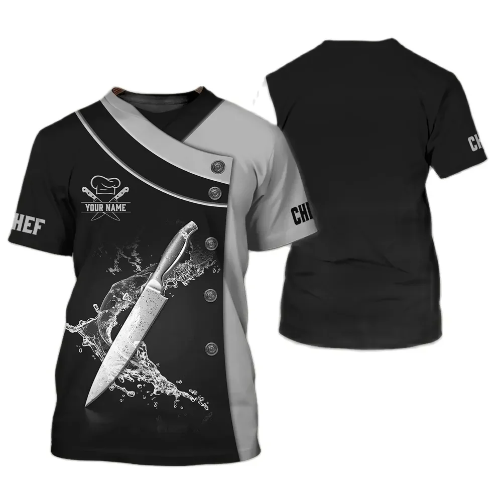 

Chef UniformT Shirt For Men Fashion 3D Printing Harajuku Casual O-neck Women's Short Sleeve Cosplay Costumes Tees Kid100-6XL