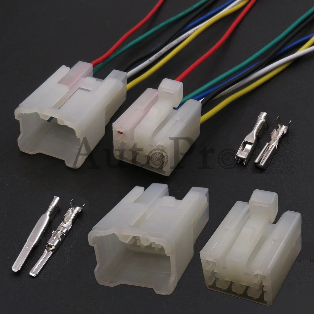 

1 Set 6 Hole 7122-1360 7123-1360 Auto Wiring Cable Electrical Socket Starter Car Audio Modification Unsealed Connector MG610152