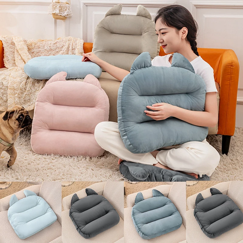 

New Plush Cat's Ears (Steamed Cat-ear Shaped Bread) Cushion Thickened Chair Dining Chair Cushion Student Chair Cushion Floor Mat