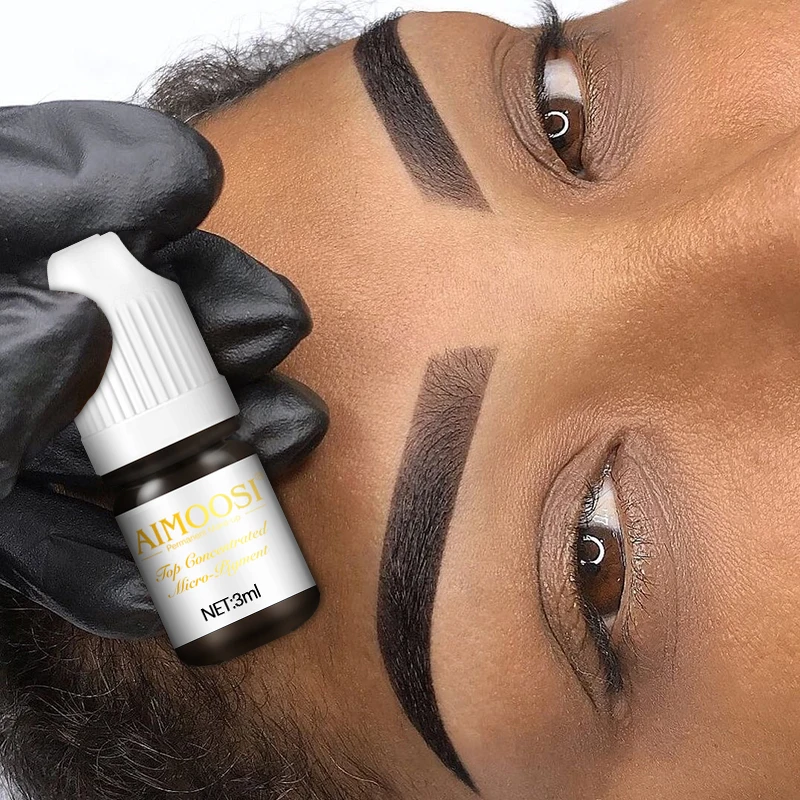 Nowy Top tusz do tatuażu Microblading 3ml Pigment do półtrwałego tatuaże do ciała brwi Eyeliner usta odcień kosmetyki do makijażu