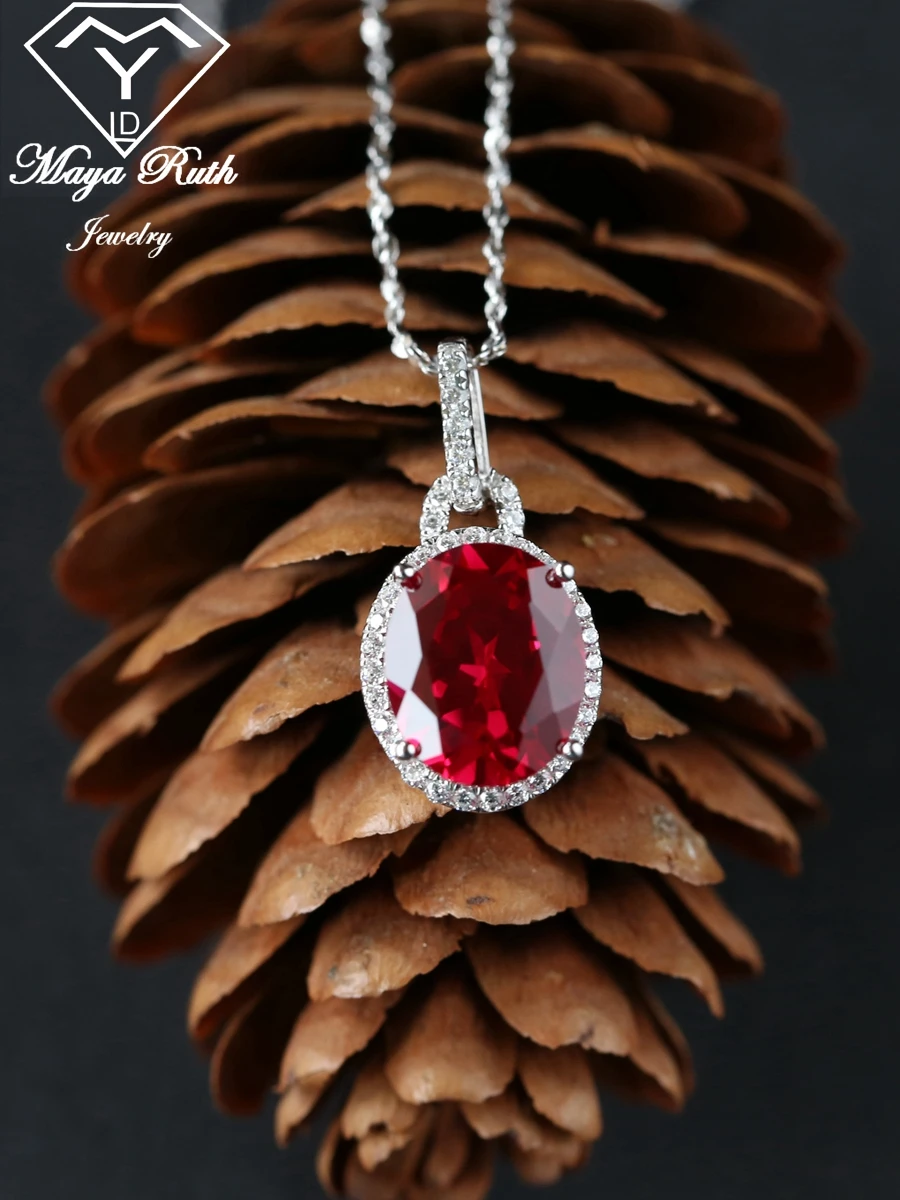 Buy Halo Pear Shaped Genuine Lab Grown Ruby Necklace, July Birthstone  Pendant, Pear Cut Ruby Pendant, Teardrop Ruby Pendant, Bridal Pendant  Online in India - Etsy