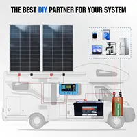 Panneau solaire 100W 200W 300W 400W, panneau photovoltaïque en verre rigide 18V, cellule solaire monocristallin pour chargeur de batterie 12V/24V 5