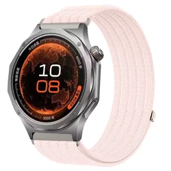 Versatile Nylon Loop Bracelet Smart Watch Band - Premium Strap for Various Smart Watches (Pink)