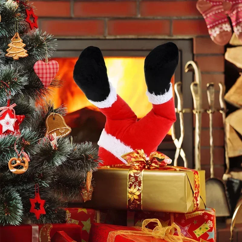 Christmas Plush Elf Leg Ornaments for Tree Door Holiday Decor