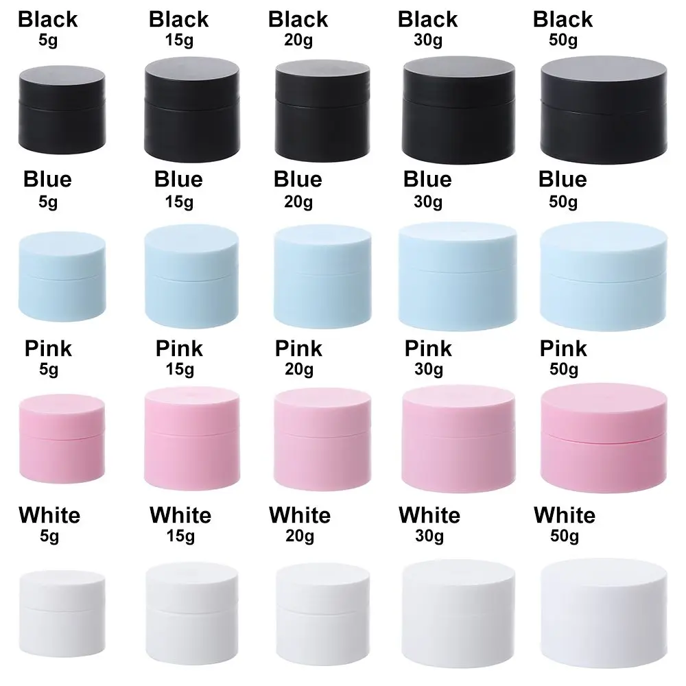 Empty Container Travel Box PP Facial Cream Jar Cosmetic Plastic Box Refillable Bottle Makeup Jar 5g /15g/20g/30g/50g 1Pcs storage box storage jar refillable bottles herb storage container household storage sets storage sets honey storage container medicine storage container