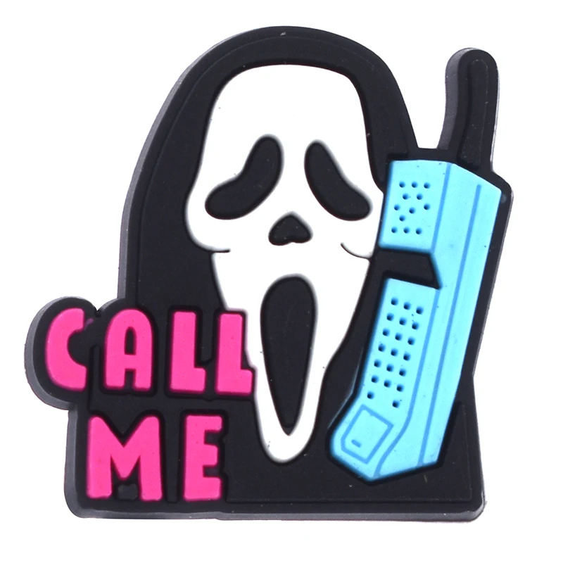 Shoe Charms 1PCS Ghost Series Shoe Charm PVC Sandal Accessories DIY Cartoon Skeleton Bag Wristband Decor Halloween Gifts