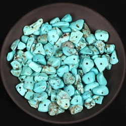 Natural Gemstone Chip Beads for DIY Jewelry and Accessories (Blue Turquoises)