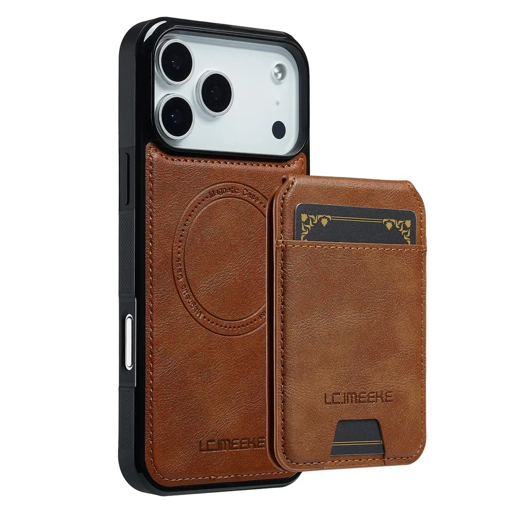 Premium Detachable Magnetic Leather Wallet Phone Case