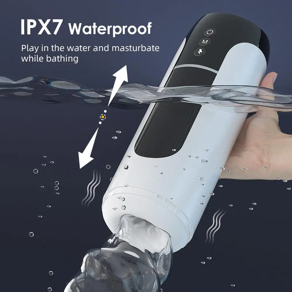 Electric Wearable Telescopic Masturbator Cup For Men Vibration_voghion.com
