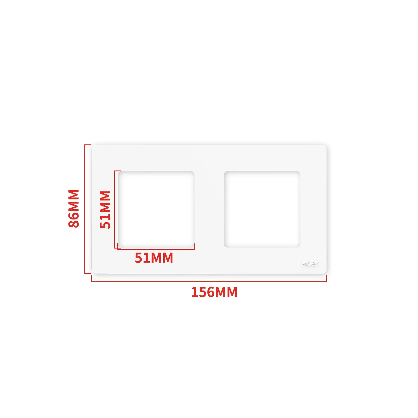 2 Gang White Panel