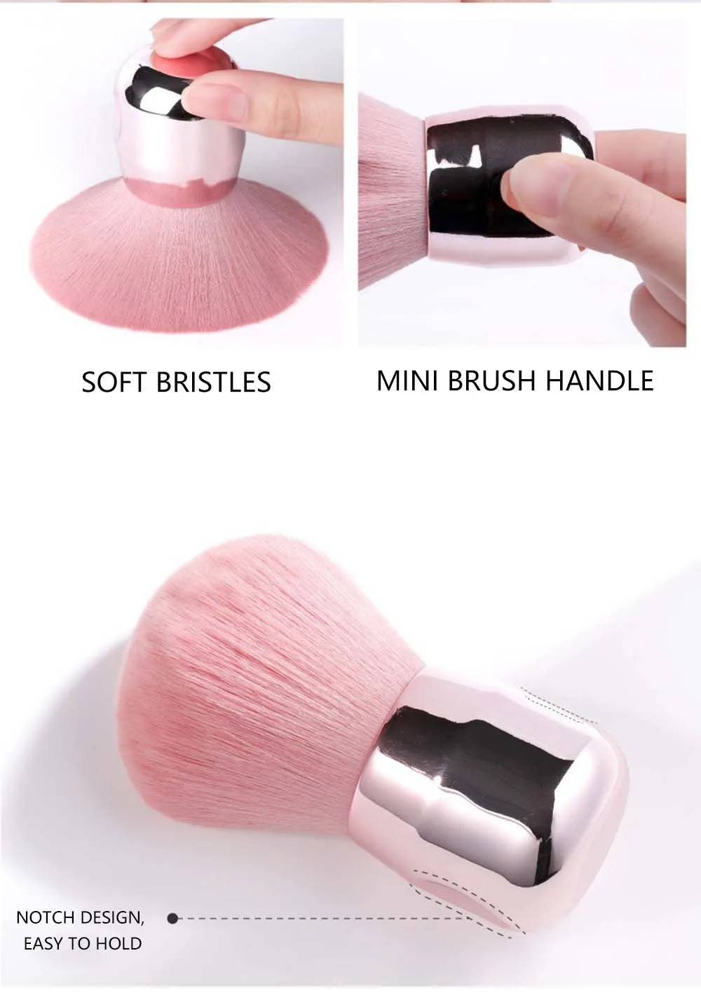 CALIYI Mini Fluffy Loose Powder Blush Brush Set Image 6