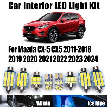11Pcs Canbus For Mazda CX-5 CX5 2011- 2019 2020 2021 2022 2023 2024 Car Accessories LED Interior Ceiling Light Map Dome Bulb Kit 1