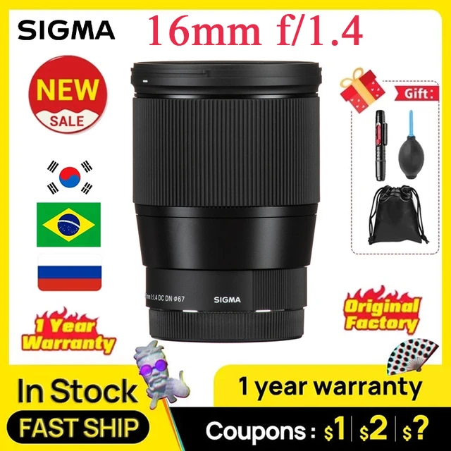 Sigma 16mm F1.4 Dc Dn Large Aperture Fixed Focus Autofocus Portrait Lens  Mirrorless Camera Lens For Canon Sony - Camera Lenses - AliExpress