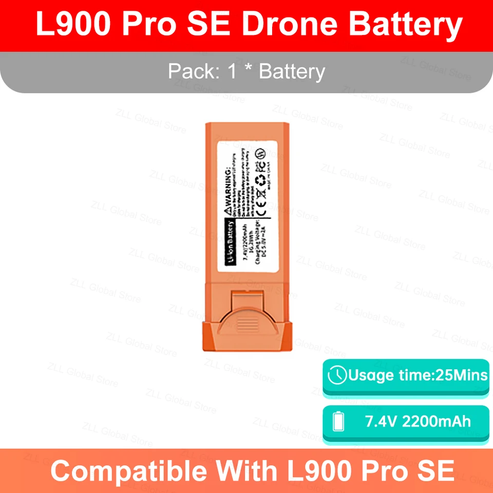 thumbnail image 2 of Original L600 Pro Max Battery 7.4V 4500mAh LYZRC Drone Backup Spare 2 of 14