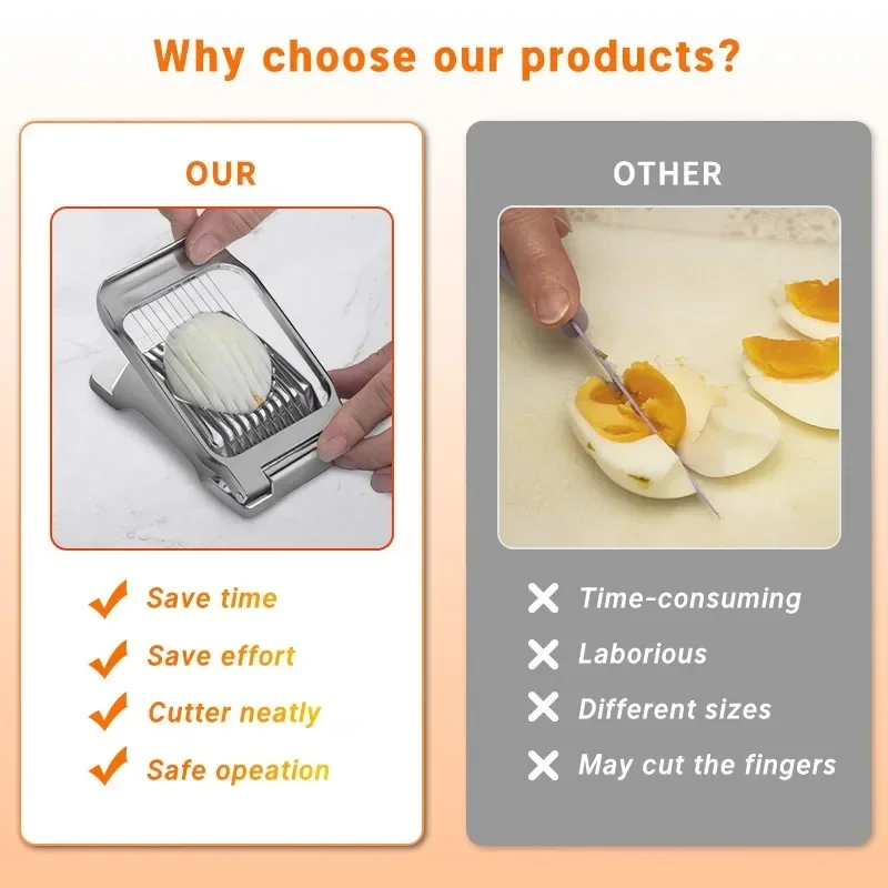 Description Picture 5 of itemHeavy duty aluminum egg slices, strawberry slices, stainless steel wire, multiple egg slices, soft fruit for hard eggs