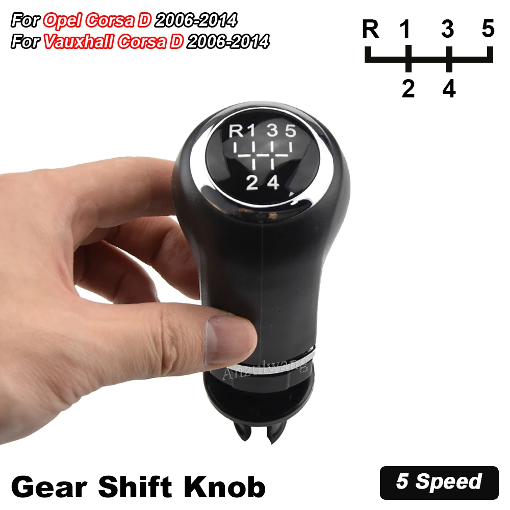 5/6 geschwindigkeit Auto Schaltknauf Shifter Gaitor Boot Abdeckung Schwarz Fit Für Opel Corsa D 2006 2007 2008 2009 2010 2011 2012 2013 2014 – Detail 8