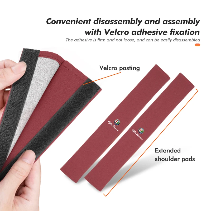 Luxurious Suede Seat Belt Cover Shoulder Protector