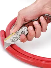  WORKPRO Utility Heavy Duty Folding Knife Pipe Cutter Pocket Knife Wood Handle Knife with 10PCS Blades 