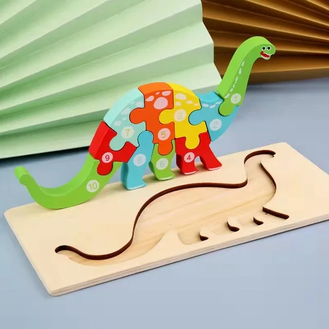 Tanie Montessori drewniane maluch puzzle dla dzieci Montessori zabawki dla małych sklep