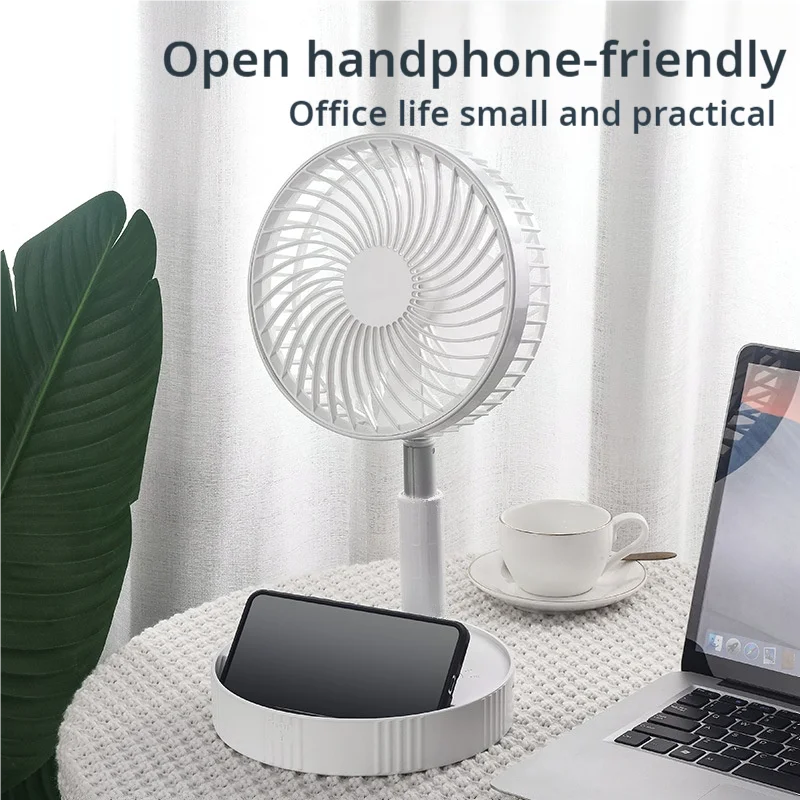 Retractable Fan USB Charging Folding Portable Mini Electric Fan Dormitory Outdoor Cooling Appliances Adjustable Home Fans 2