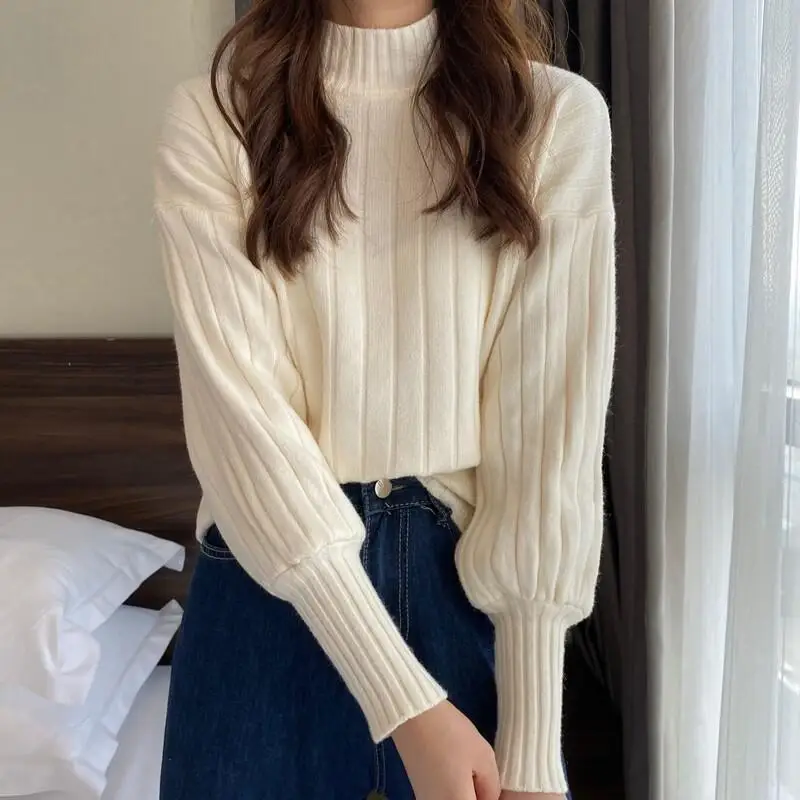 

Underlay Women's Autumn and Winter Loose and Lazy Sweater Knitted Top Autumn Fashion