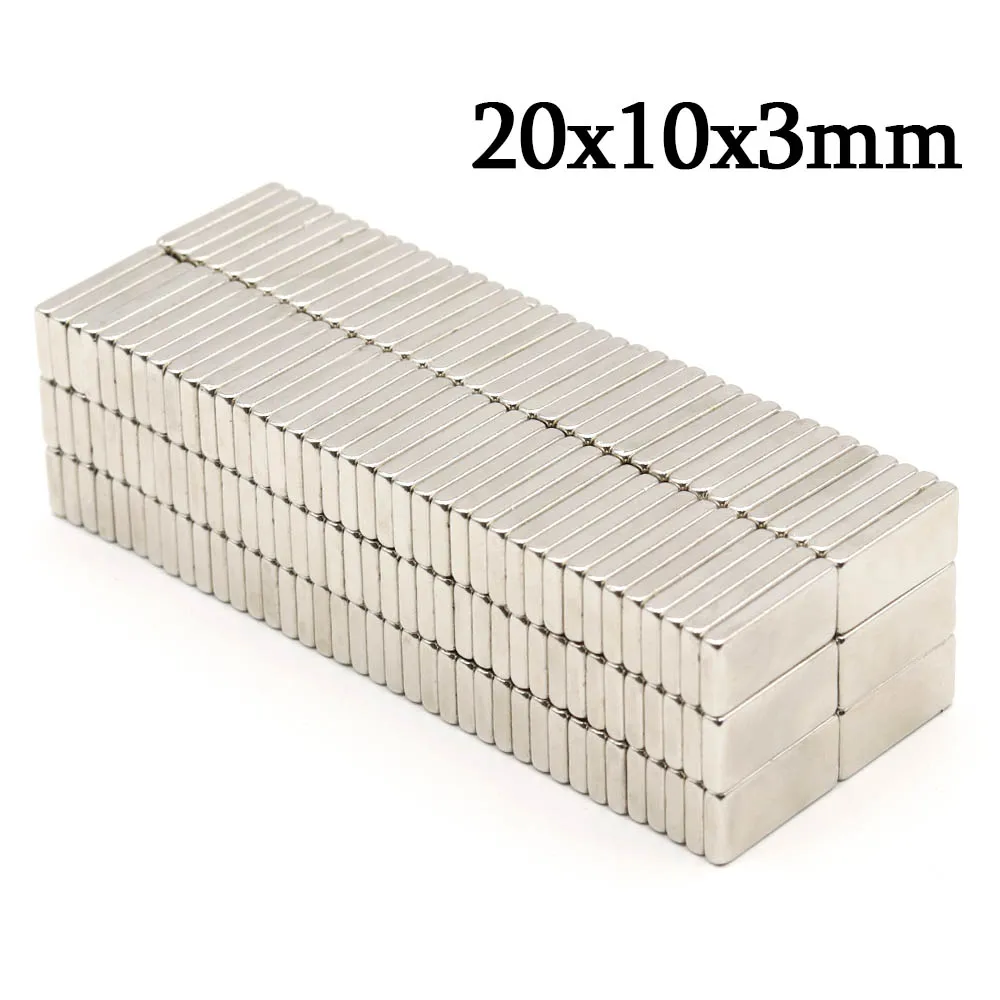 20x10x3mm Superstarker Block-Neodym-Magnet Leistungsstarke Magnete N35 Permanenter Magnetischer NdFeB Kühlschrankmagnet 20x10x3 – Detail 1