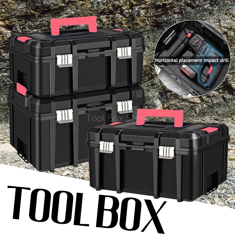 

Large Waterproof Tool Box Organizer Case Potable Hardware Tool Storage Box Plastic Electrician Toolbox Garage Workshop Tool Case