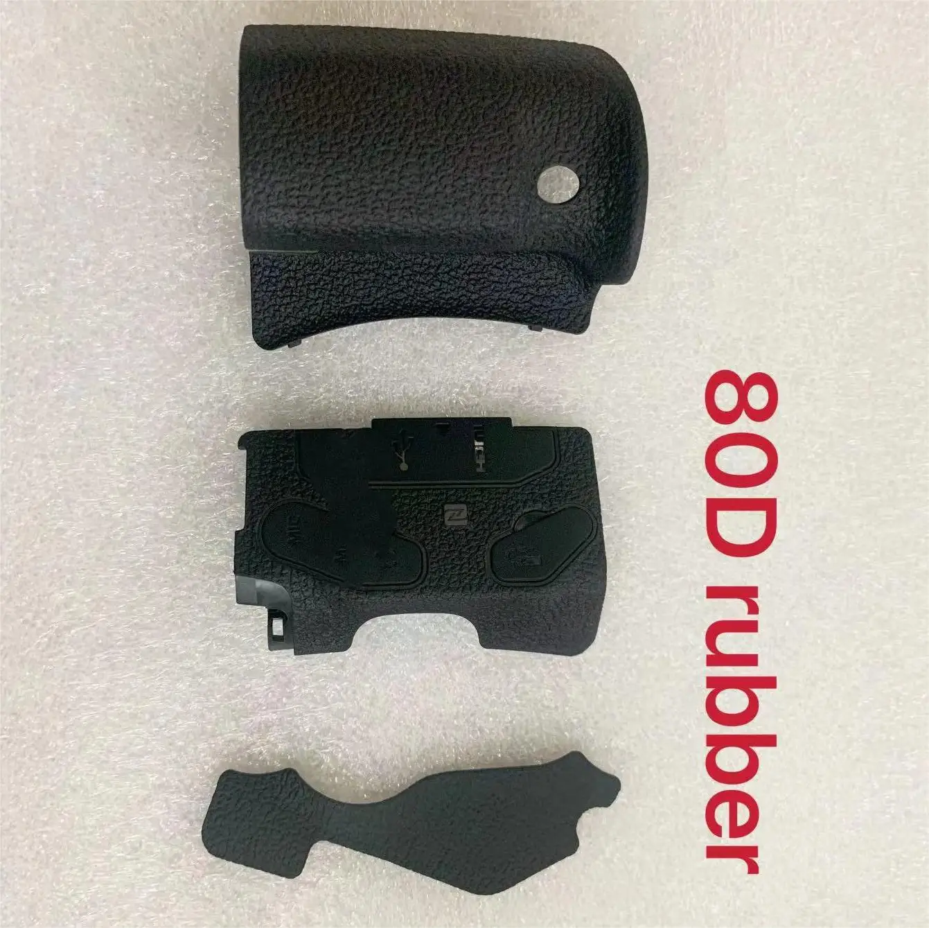 Canon 80D 카메라 수리 부품용 새 고무 세트 손 고무 USB 커버 엄지 고무