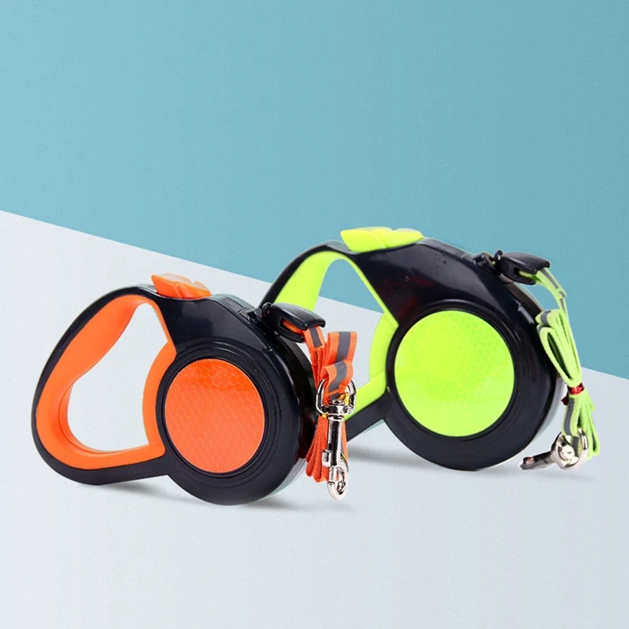 1pc Dog Traction Rope With Automatic Telescopic Reflective Rope