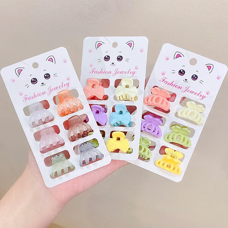 6 teile/satz Frauen Mädchen Nette Bunte Schmetterling Blume Kleine Acryl Haar Krallen Süße Haar Clips Haarnadeln Mode Haar Zubehör – Detail 4