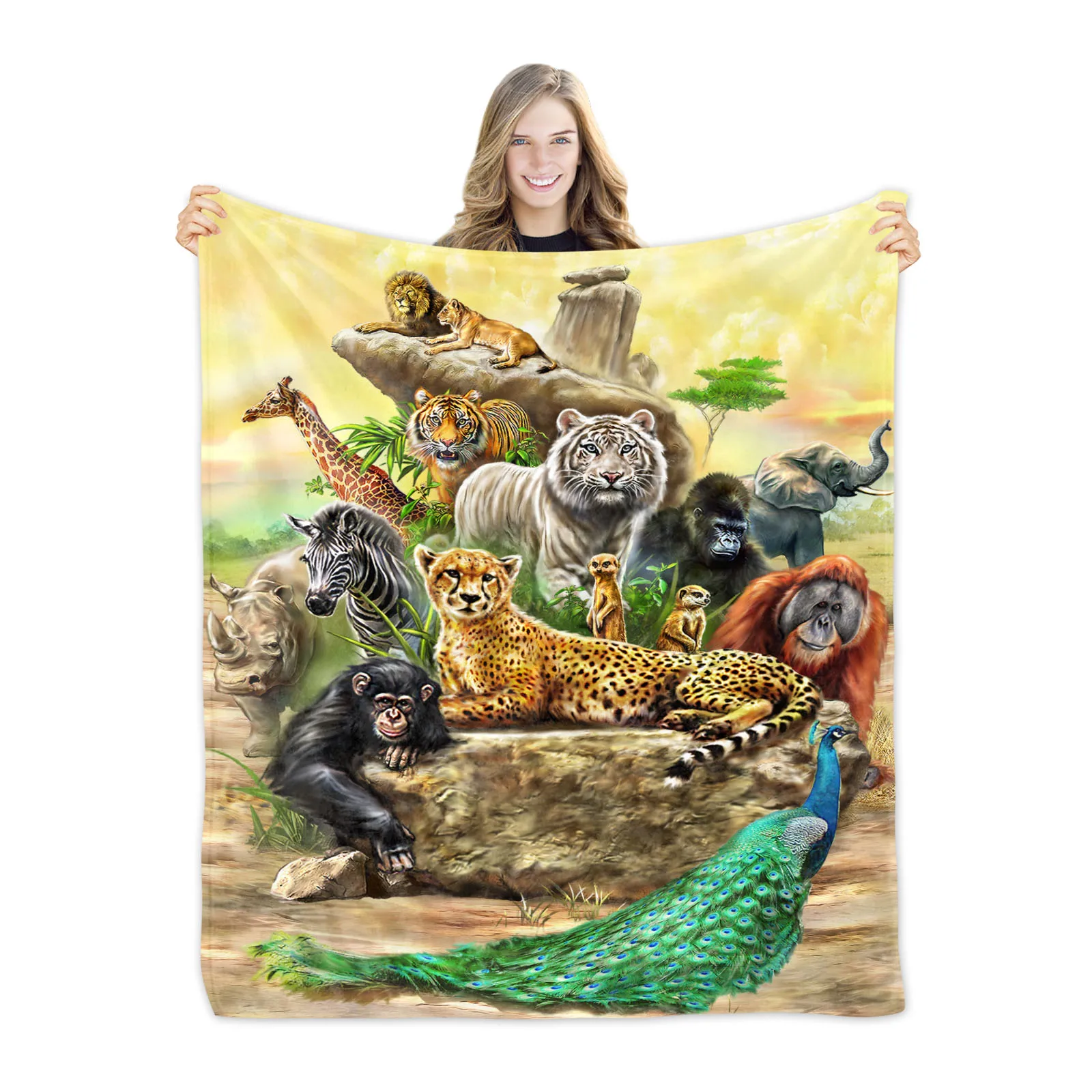 

Tiger Cartoon Anime Animal Throw Blanket Aesthetic Designer Funny Soft Cozy Microfiber Flannel Fleece Huggl For Bed And Sofa