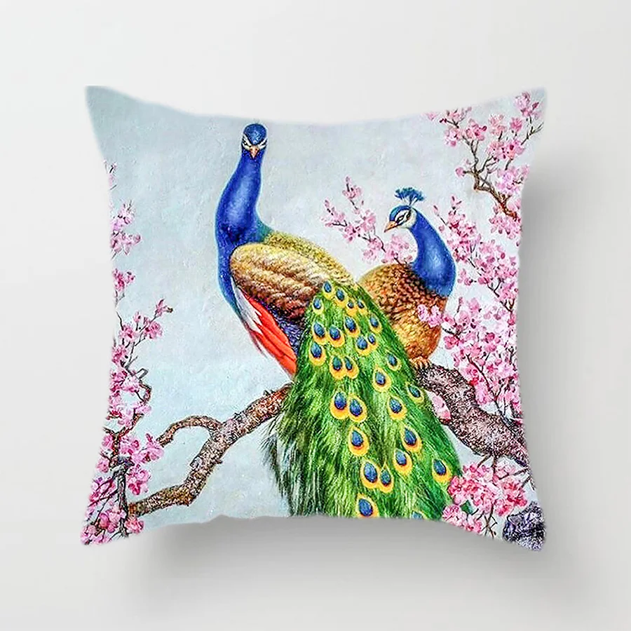 孔雀 鳥 ソファーカバー 椅子カバー クッションカバーにもにおすすめ