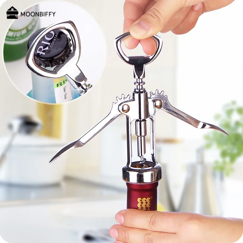 Apribottiglie Apribottiglie In Acciaio Inox Apribottiglie Per Vino Rosso Tipo Ala Sommeliers In Metallo Cavatappi Cavatappi Saca Corcho De Vino