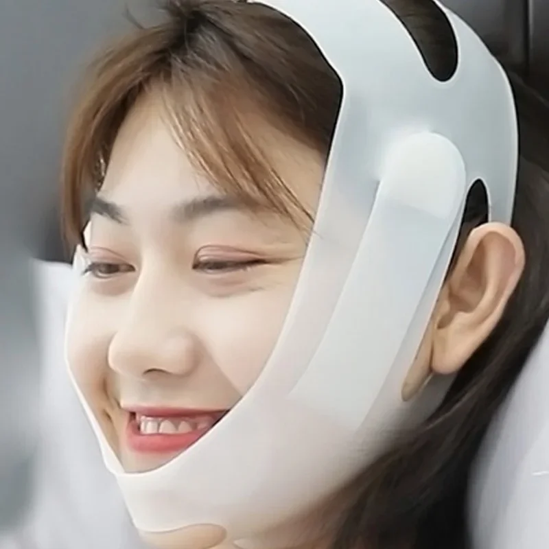 Face slimming massager face slimming strap Beauty Face Lift Belt V Face Shaper Slimming Bandage Thin Chin Skin Firming Soft Silica Gel Anti Mildew Facial Slimming Tool