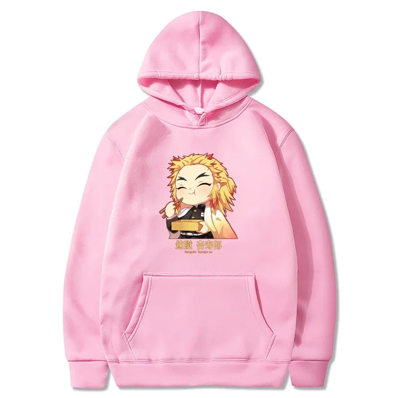 thumbnail image 1 of Sudadera con capucha de manga larga para mujer, suéter con estampado de Anime Demon Slayer, Kimetsu No Yaiba, Rengoku, Kyoujurou, Unisex, Otoño e Invierno, 1 of 3