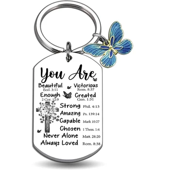 Customized Inspirational Scripture Keychain 1