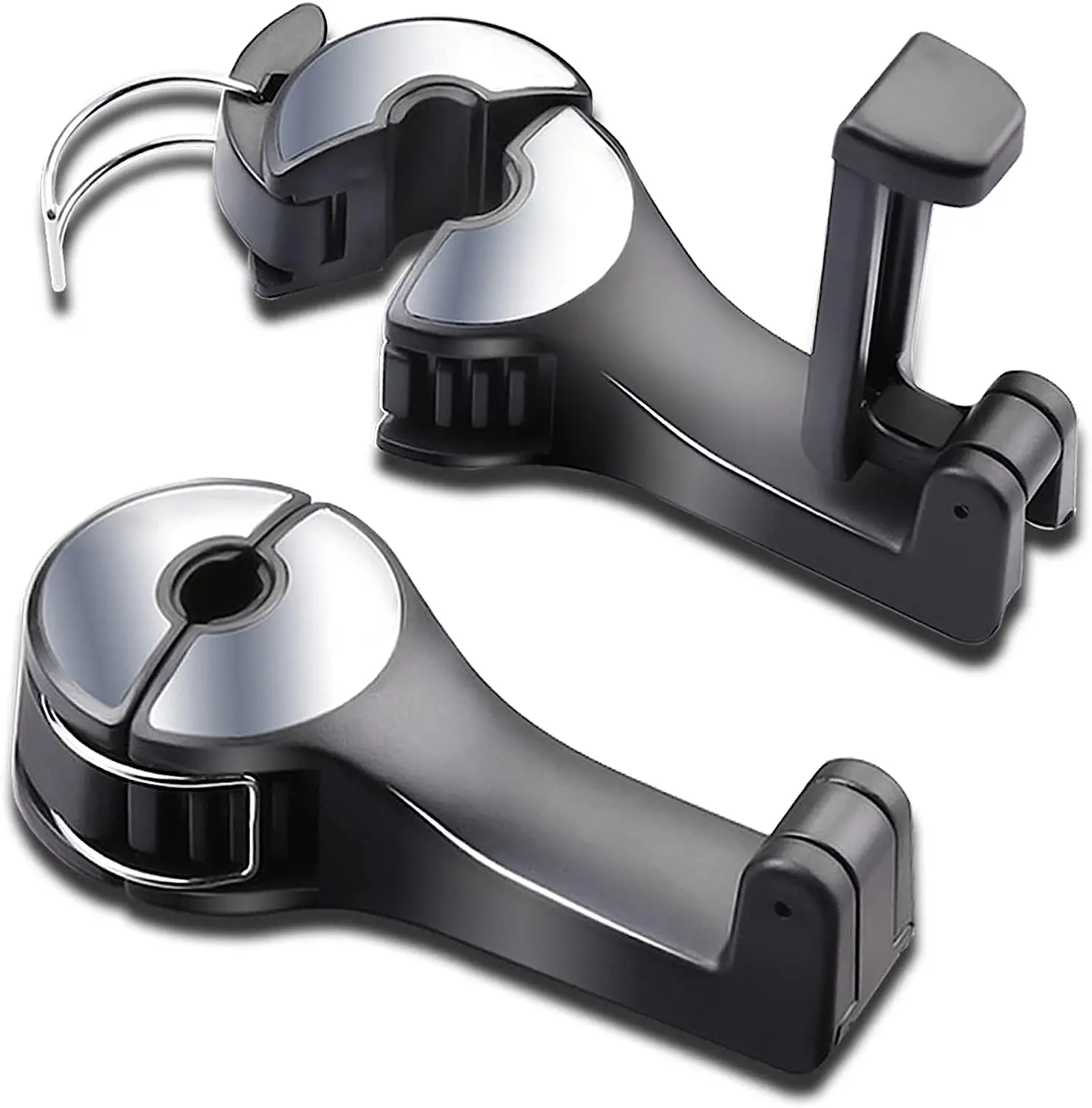 

2Pcs Car Vehicle Back Seat Headrest Hanger 3 in 1 Mobile Phone Holder Car Seat Portable Storage Hook For Handbag Grocery Bag