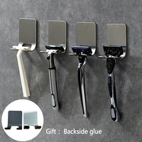 1PC Razor Holder 304 Stainless Steel Men Shaving Shaver Razor Stand Shelf Shaving Razor Storage Rack Bathroom Hook Organizer 2