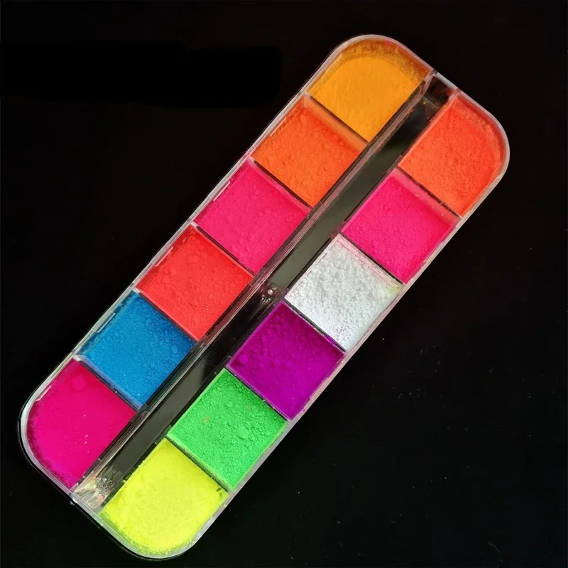 Palette De Fards à Paupières Néon/fluo 12 Couleurs Beauty Searcher - Neuf, Format Rectangulaire