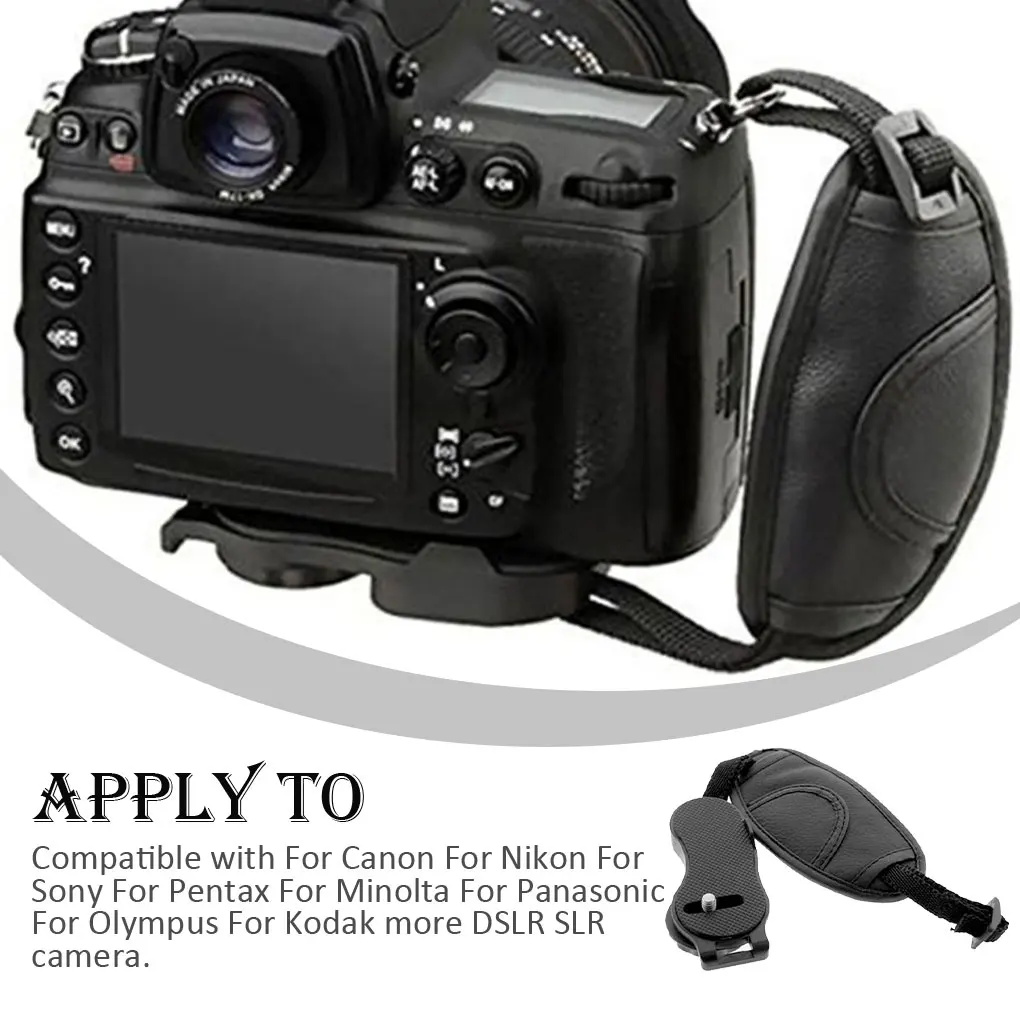 Camera Wrist Strap Leather Hand Grip Wrist Strap for DSLR Cameras Suitable Nikon Canon