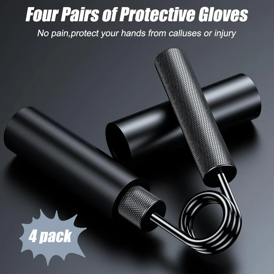 Grip Strength Trainer 6 Pack,50LB-300LB Metal Hand Grip Strengthener,Non-Slip Heavy-Duty Forearm Exerciser,Hand Gripper for Musc