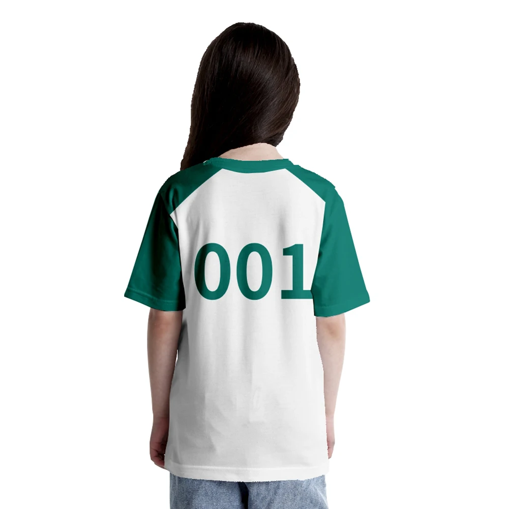 Calamari Game T-shirt Cosplay Costume Numbers Tracksuit Player 456 333 001 Party Clothes Unisex Adult Clothes Boys Girls Tshirt