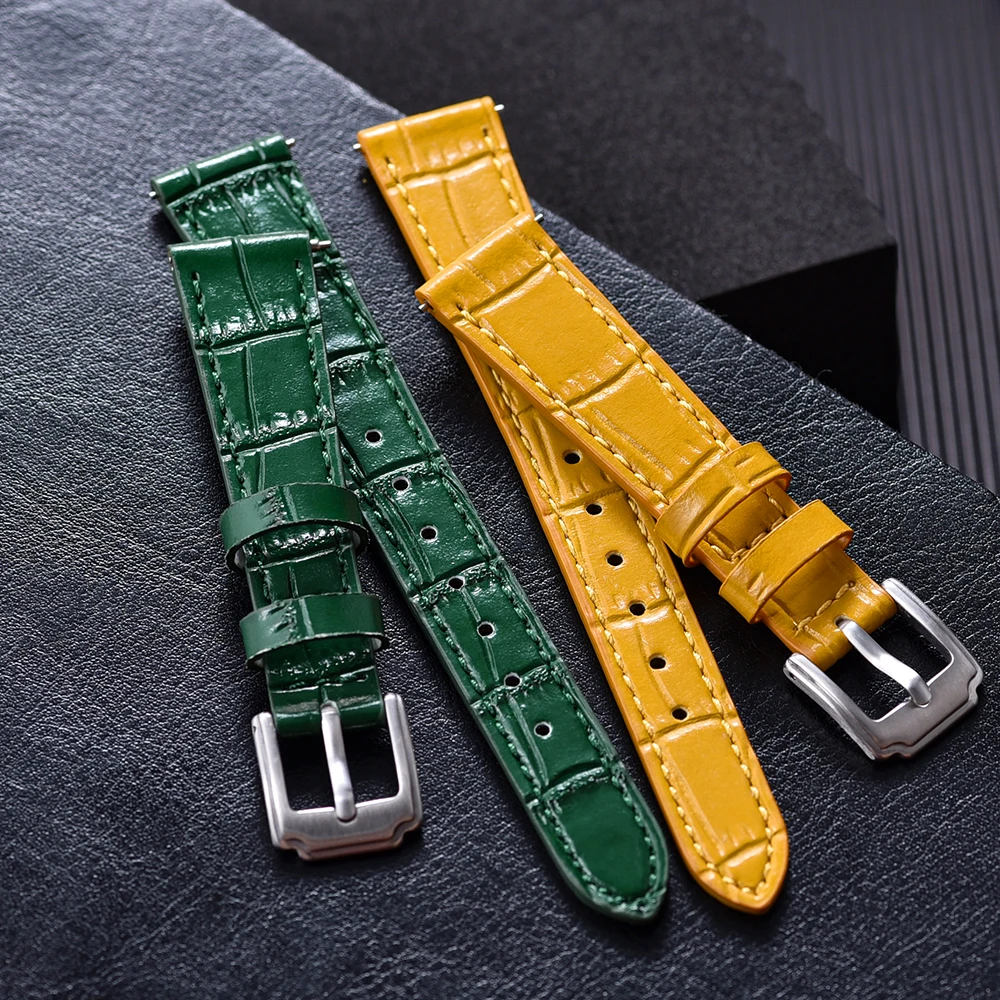 Premium Slub Pattern Leather Watch Strap – Universal Accessory