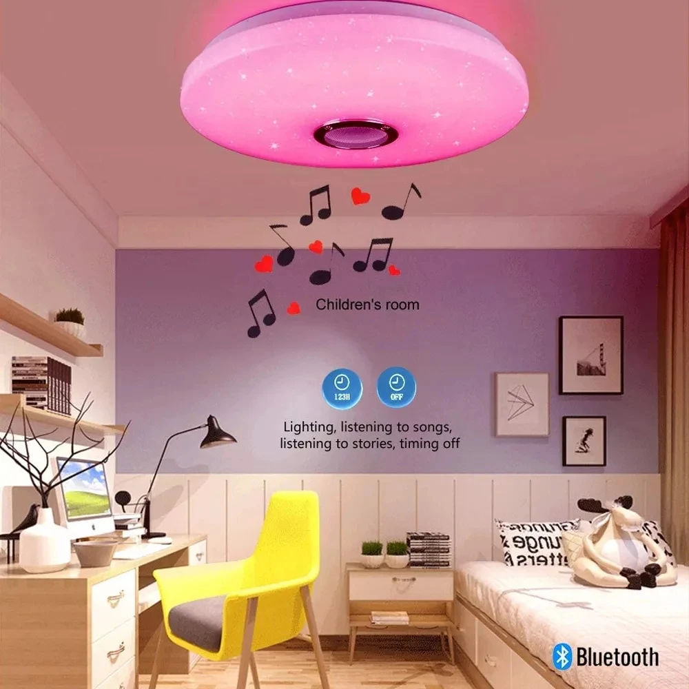 RGB Smart Ceiling Light LED Interior Home Christmas Decorative Light Luster Dimming Remote Control WIFI Bluetooth Living Room